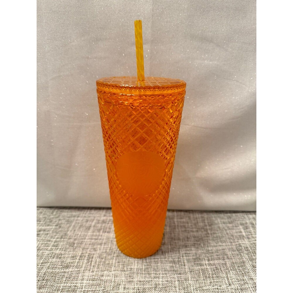 Starbucks Orange Gradient Jeweled Tumbler 24 Ounce NWT UNUSED